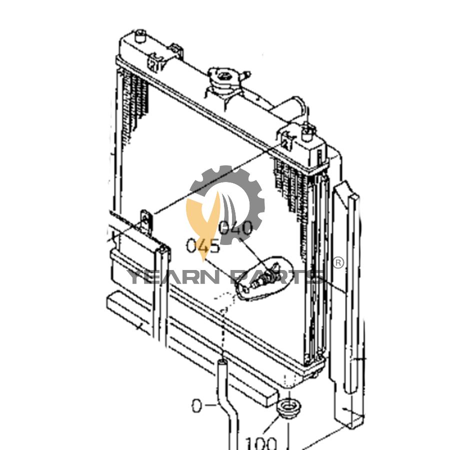 Water Tank Radiator 34070-16000 for Kubota L35