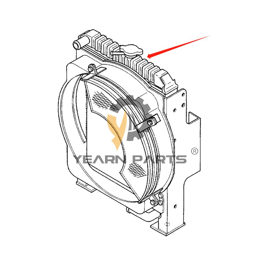 Water Tank Radiator 4352468 for Hitachi EX30-2 Excavator