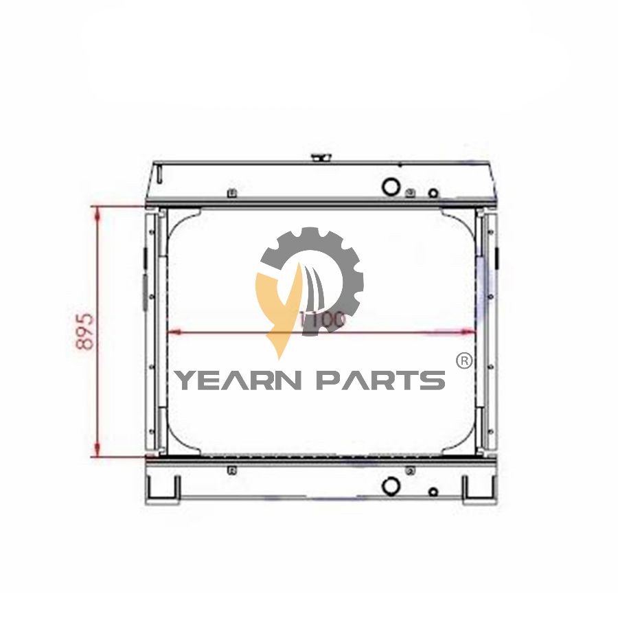 Water Tank Radiator 4410245 4410213 for Hitachi Excavator EX550-5 JPN EX600H-5 EX600H-5 JPN with Cummins Engine
