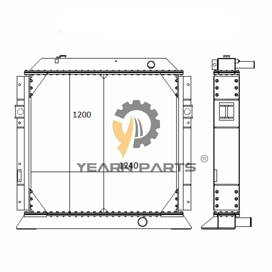 Water Tank Radiator ASS'Y 209-03-77100 209-03-71110 for Komatsu Excavator PC1800-6 PC750-6 PC750-7 PC750SE-6 PC800-6 PC800-7