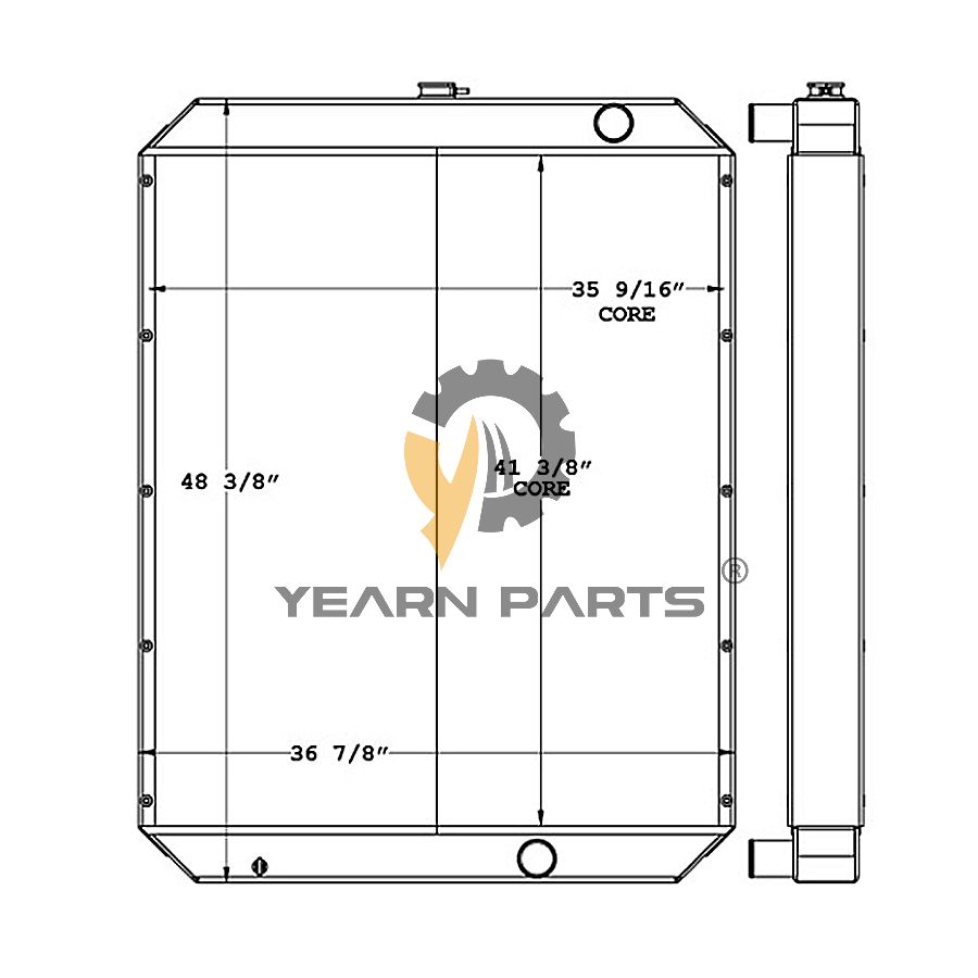 Water Tank Radiator LN00121 for Case CX330 Excavator