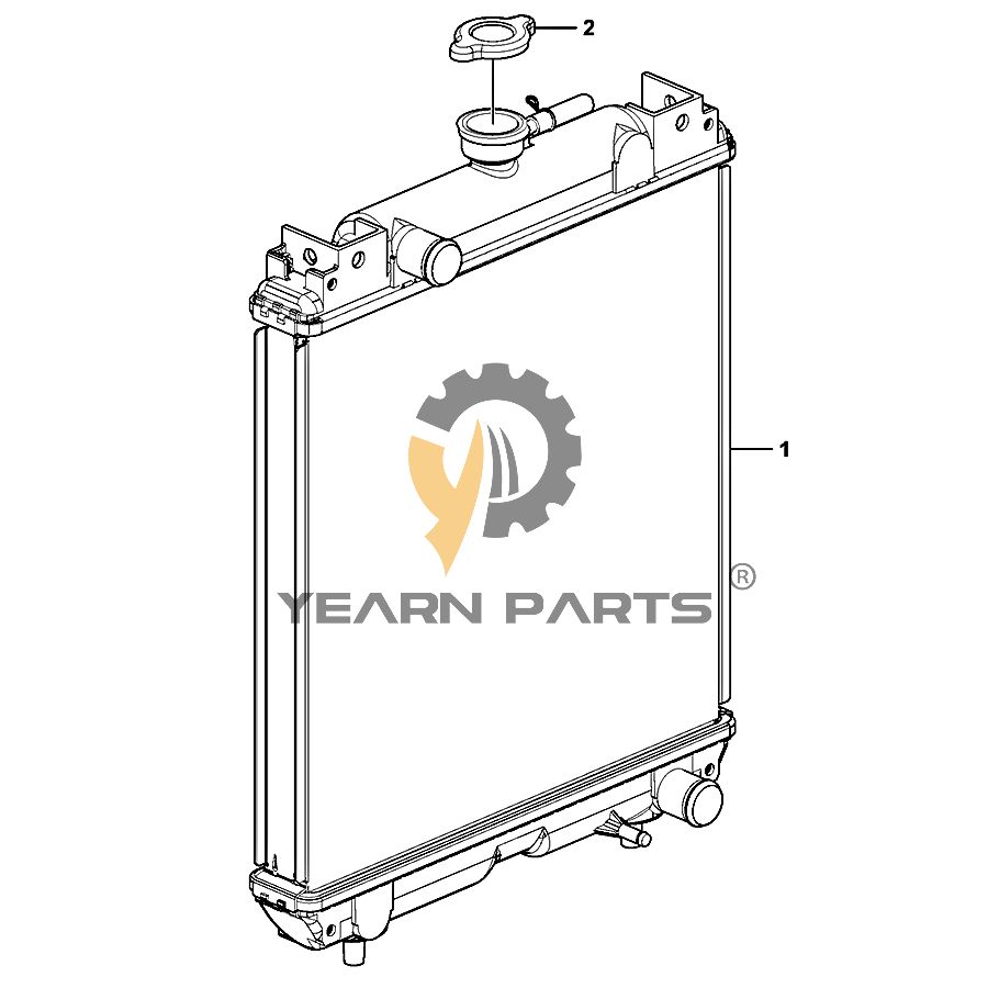 Water Tank Radiator VOE15675702 for Volvo EC15D EC18D EC20D Excavator