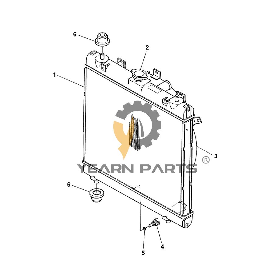 Water Tank Radiator VOE17265958 for Volvo EC27D ECR25D Excavator