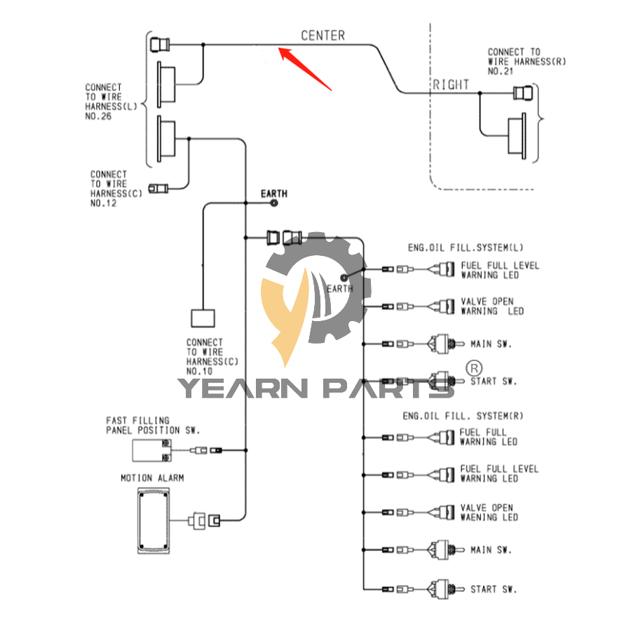 Wiring Harness 2057427 for Hitachi Excavator EX8000 EX8000-6