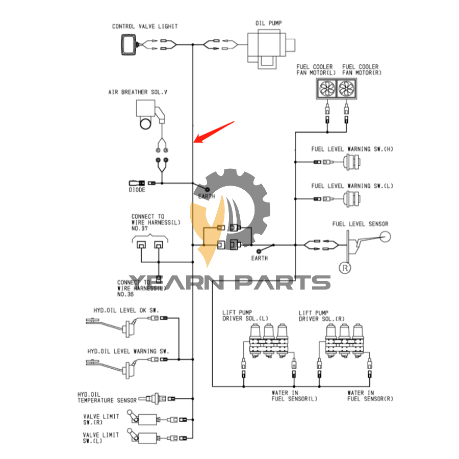 Wiring Harness 3113483 for Hitachi Excavator EX5500-6 EX5600-6BH EX5600-6LD