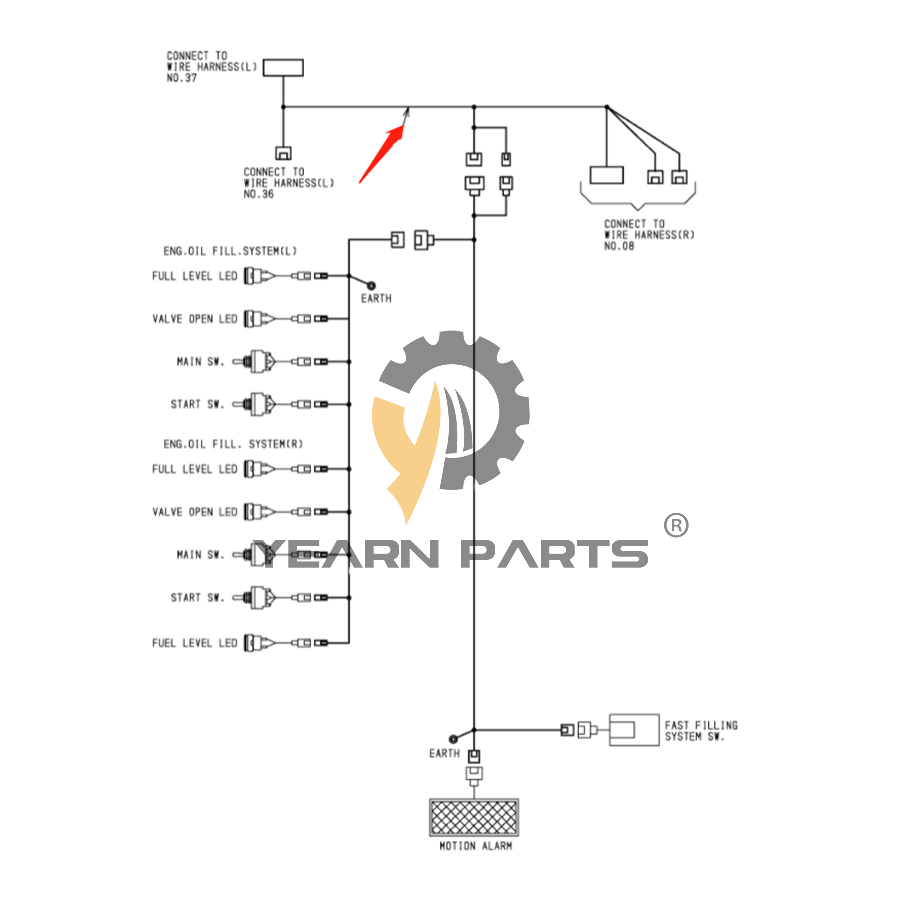 Wiring Harness 3113485 for Hitachi Excavator EX5500-6 EX5600-6BH EX5600-6LD