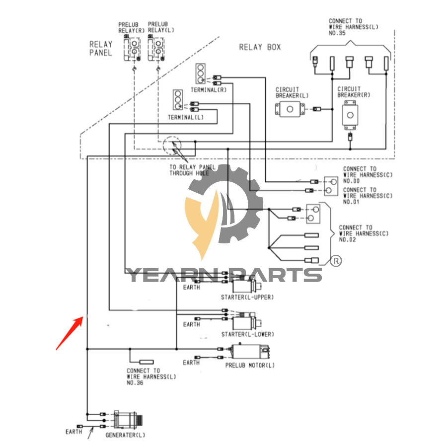 Wiring Harness 3113487 for Hitachi Excavator EX5500-6 EX5600-6BH EX5600-6LD