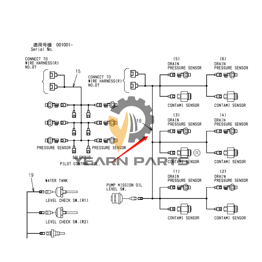 Wiring Harness 3113497 for Hitachi Excavator EX5500-6 EX5500E-6
