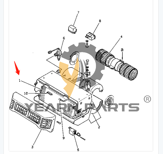 A/C Evaporator 205-978-6260 2059786260 for Komatsu Excavator PC220-2 PC220-3 PC300-1 PC300-2 PC300-3 PC400-1 PC400-3 PC60-5 PC75UU-1 PC80-1 PF5-1 PW100-1 PW100-3