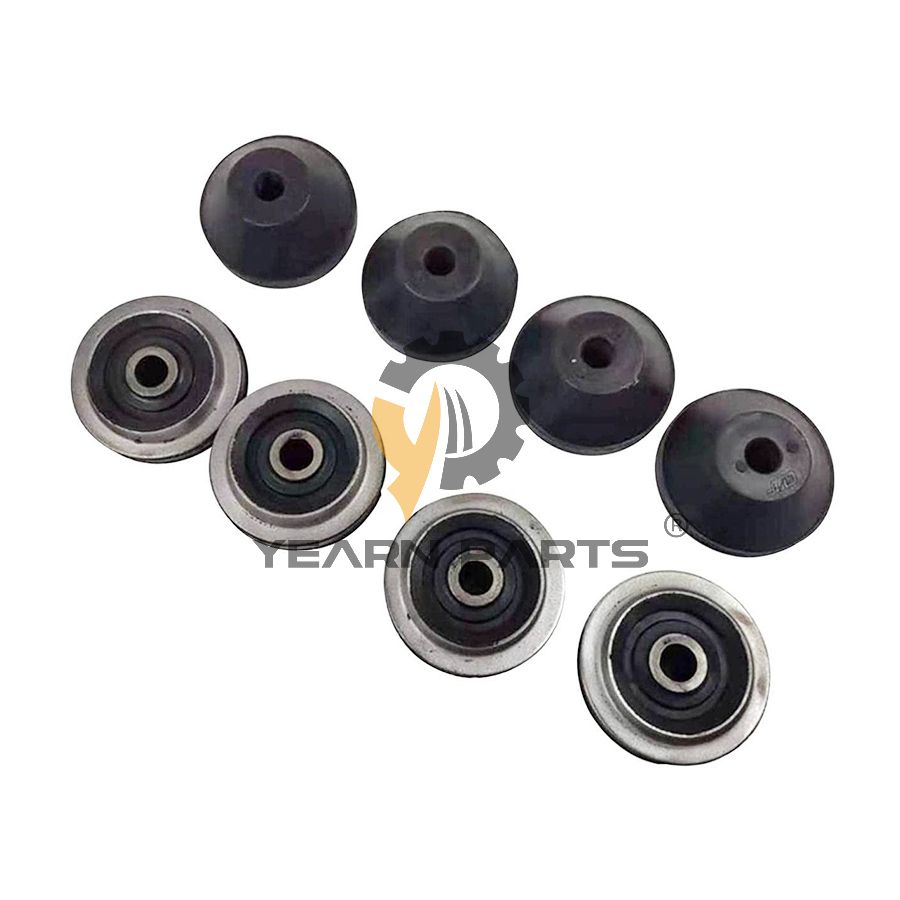 8pcs Rubber Engine Mounting 4358005 4390496 for Hitachi EX40UR-2 EX40UR-2C ZX27-3 Excavator with Kubota V1505