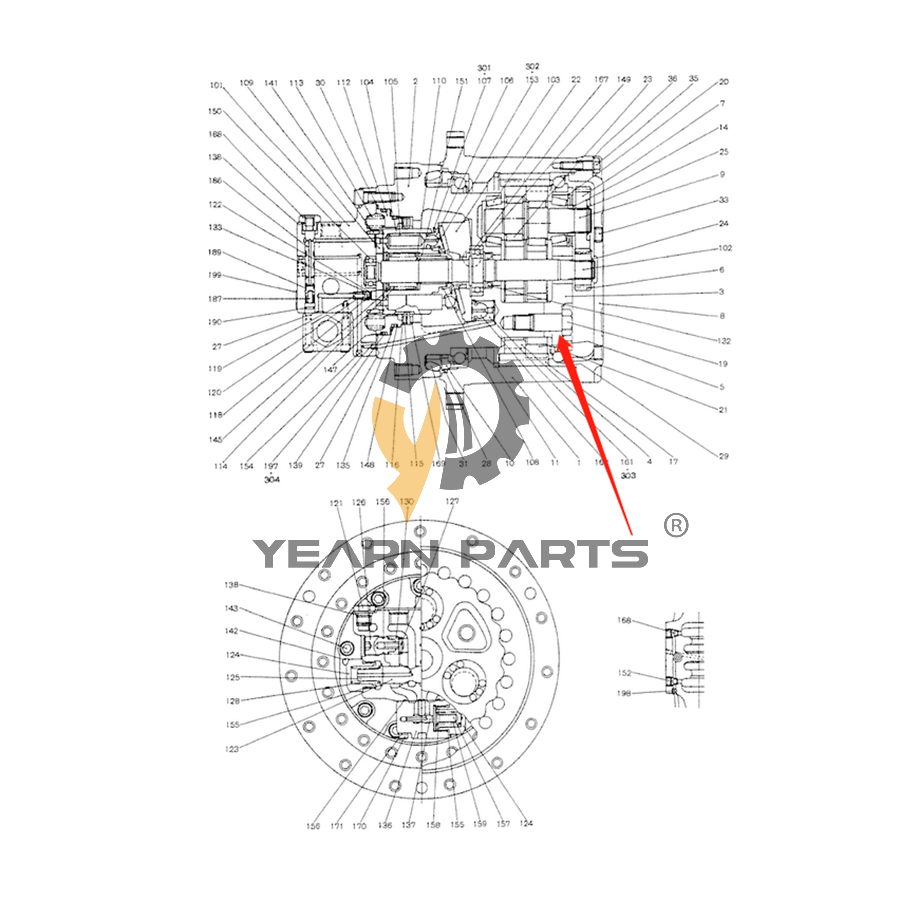 Buy Hydraulic Motor Bolt 2441U829S19 for Kobelco Excavator MD140C SK100-3 SK120-3 SK120LC-3 from www.soonparts.com online store
