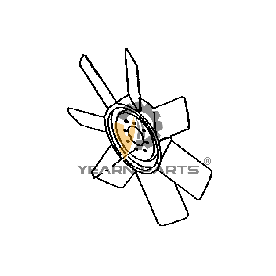 Cooling Fan Blade 8944507260 for Doonsan Excavator SOLAR 030PLUS SOLAR 030PLUS (S/N 20001~) SOLAR 035 SOLAR 035 (S/N 20001~) 
