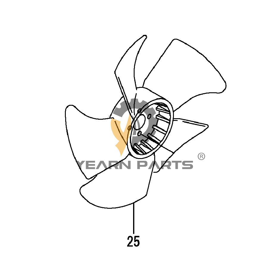 Cooling Fan Blade YNM119325-44700 for Hitachi Excavator ZX10U-2 ZX8-2 ZX8U-2