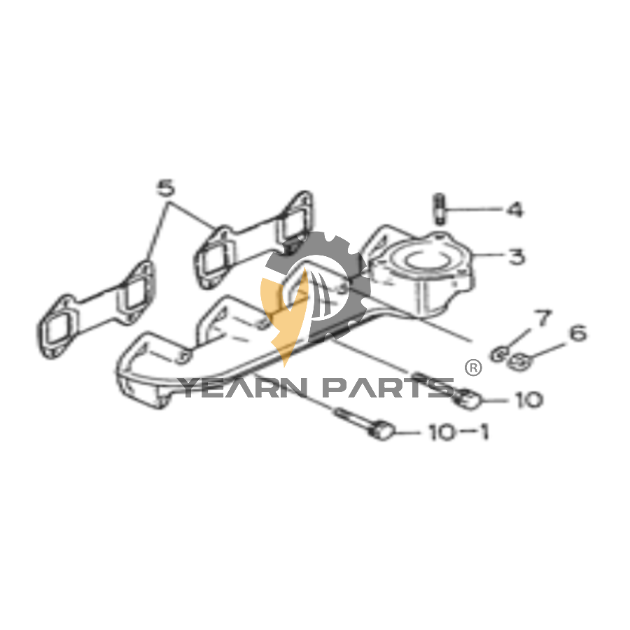 Buy Exhaust Manifold 5141410360 for Hitachi Excavator BX70 BX70D from WWW.SOONPARTS.COM online store.