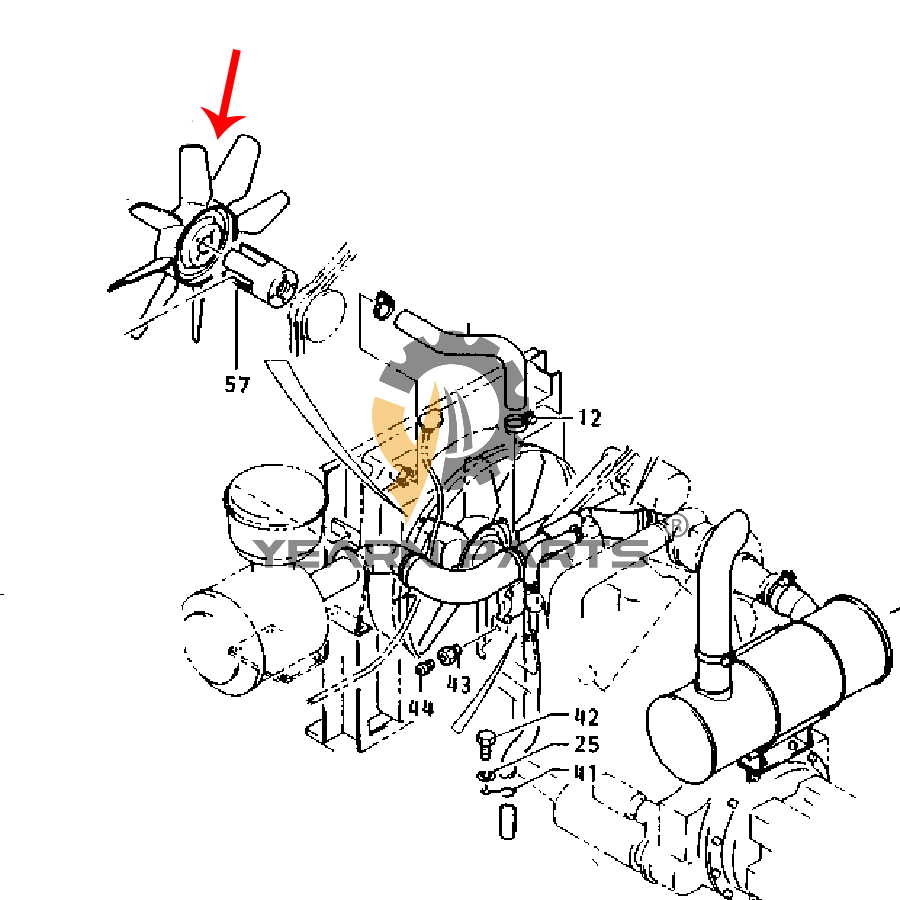 Fan Cooling 096-0738 0960738 for Caterpillar Excavator CAT E180 EL180 E240 EL240 Engine 3204 3304