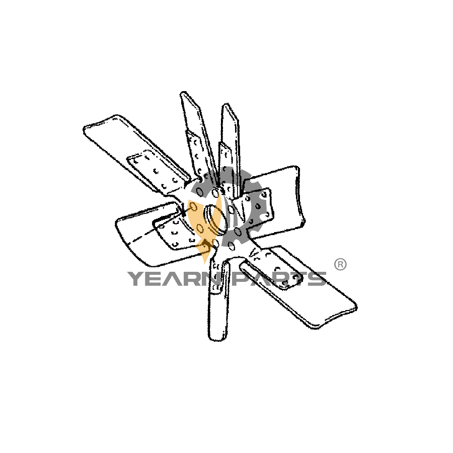 Fan Cooling Blade Spider 114-2474 1142474 for Caterpillar Excavator CAT 312 315 317 317N Engine 3054 3056