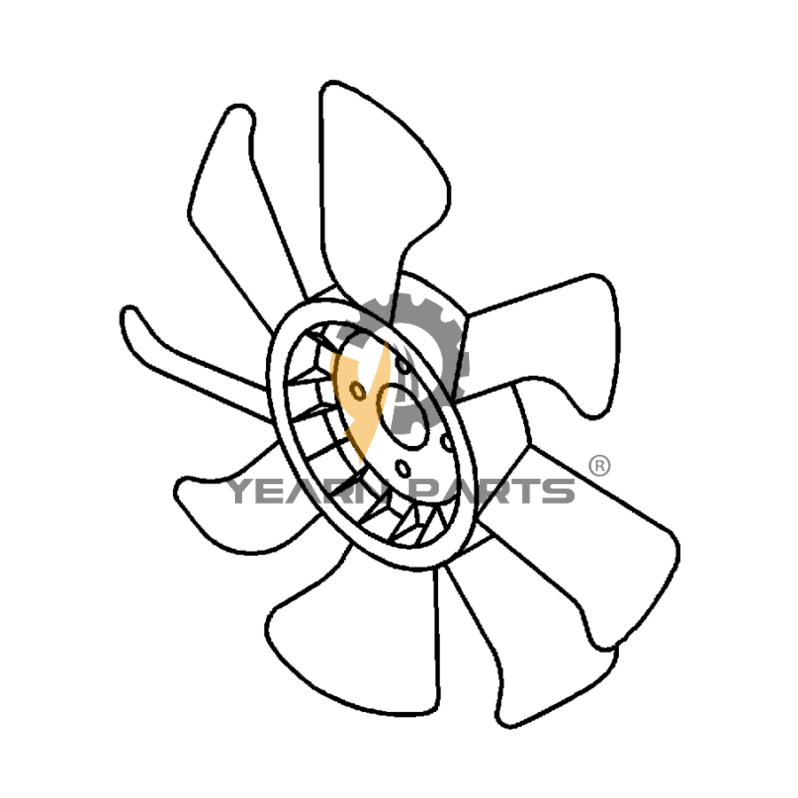 Fan Cooling Blade Spider 8971616001 for Hitachi Excavator EX100WD-3C EX120SS-5 EX135UR-5 EX135US-5 EX135USR EX135USRK EX140US-5 EX150LC-5