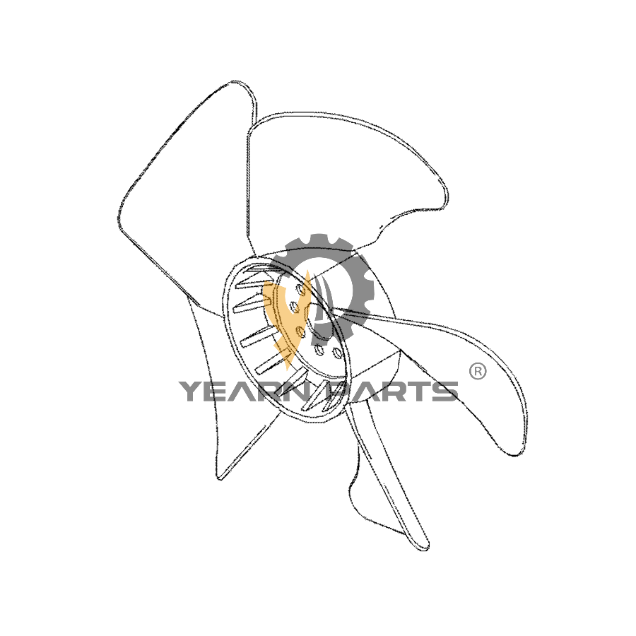 Fan Cooling Blade With 5 Blades 519-8351 5198351 for Caterpillar Excavator CAT 301.5 Engine C1.1