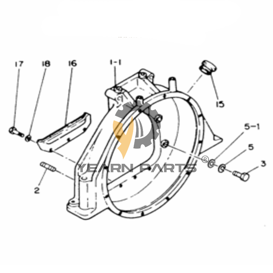 Fly Wheel Housing 289742A1 for Case Excavator 9013