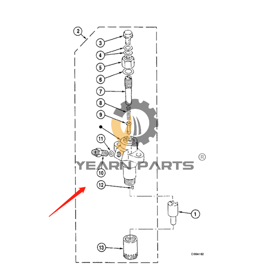 Buy Fuel Injector Holder 105030-3391 1050303391 for ZEXEL K 53LZ A K 53LZ from soonparts