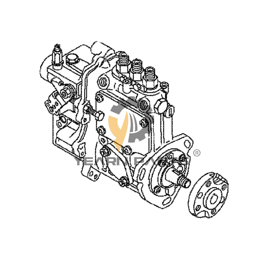 Fuel Injection Pump YNM719740-51410 Hitachi ZX22U-2 Excavator with Yanmar 3TNV76-XHB Engine