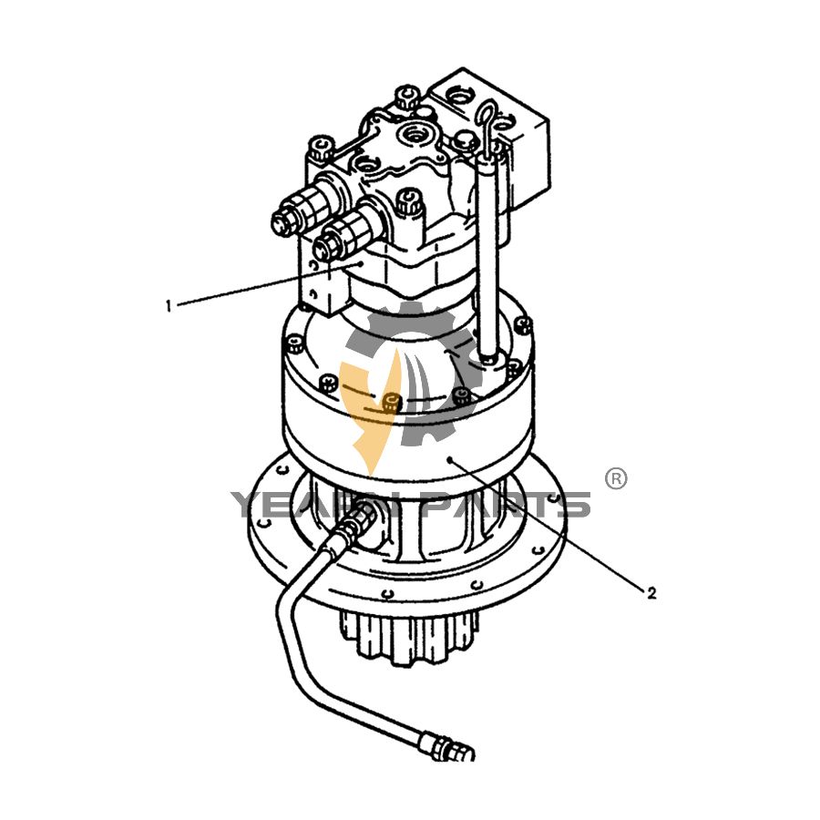 Hydraulic Swing Motor ASSY YX15V00002F1 YX15V00002F2 YX15V00002F3 for Kobelco SK115SRDZ SK115SRDZ-1E SK135SR SK135SR-1E  Excavator