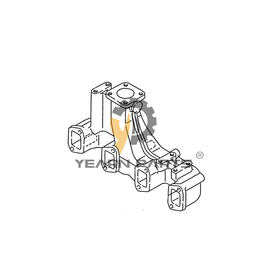 Inlet Manifold YM123910-13100 YM12391013100 for Komatsu Loaders WA115-3 WB140-2 WB140-2N WB140PS-2 WB140PS-2N WB150-2 WB93R-2 WB97R-2 WB97S-2