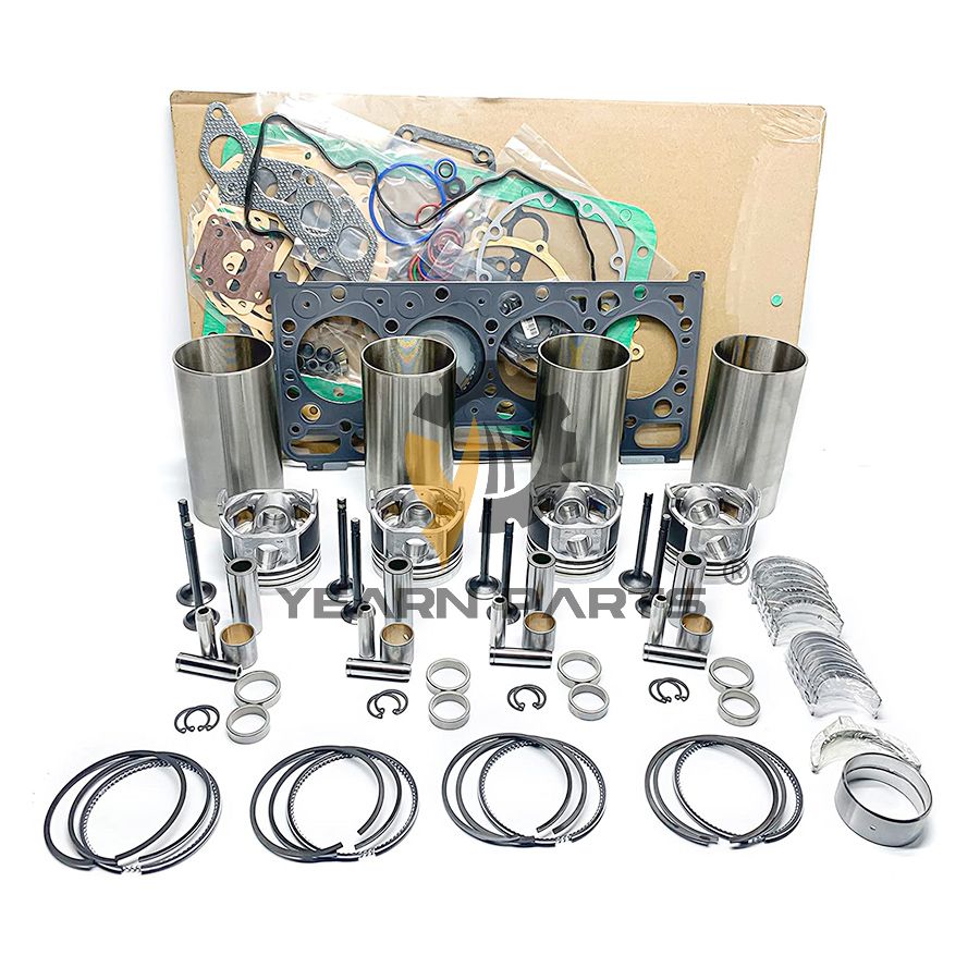 Mitsubishi Engine D04FD (T3) Overhaul Rebuild Kit for Hyundai R110-7A R140LC-7A R140LC-9 R145CR-9 R160LC-7A R160LC-9 R180LC-7A R180LC-9 R140W-7A R170W-7A Excavator