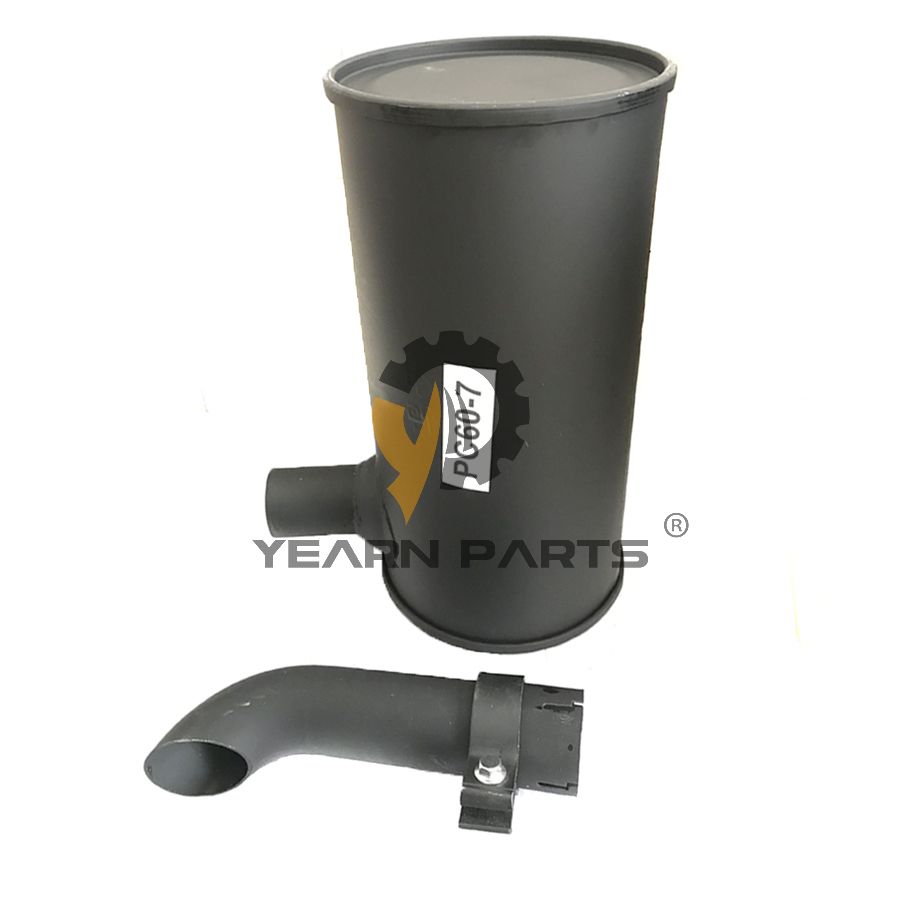 Muffler Silencer with Tail Pipe 6204-13-5210 6205-11-5220 for Komatsu Excavator PC60-7 PC70-7 PC100-5 PC120-5 PC130-5 Engine 4D95