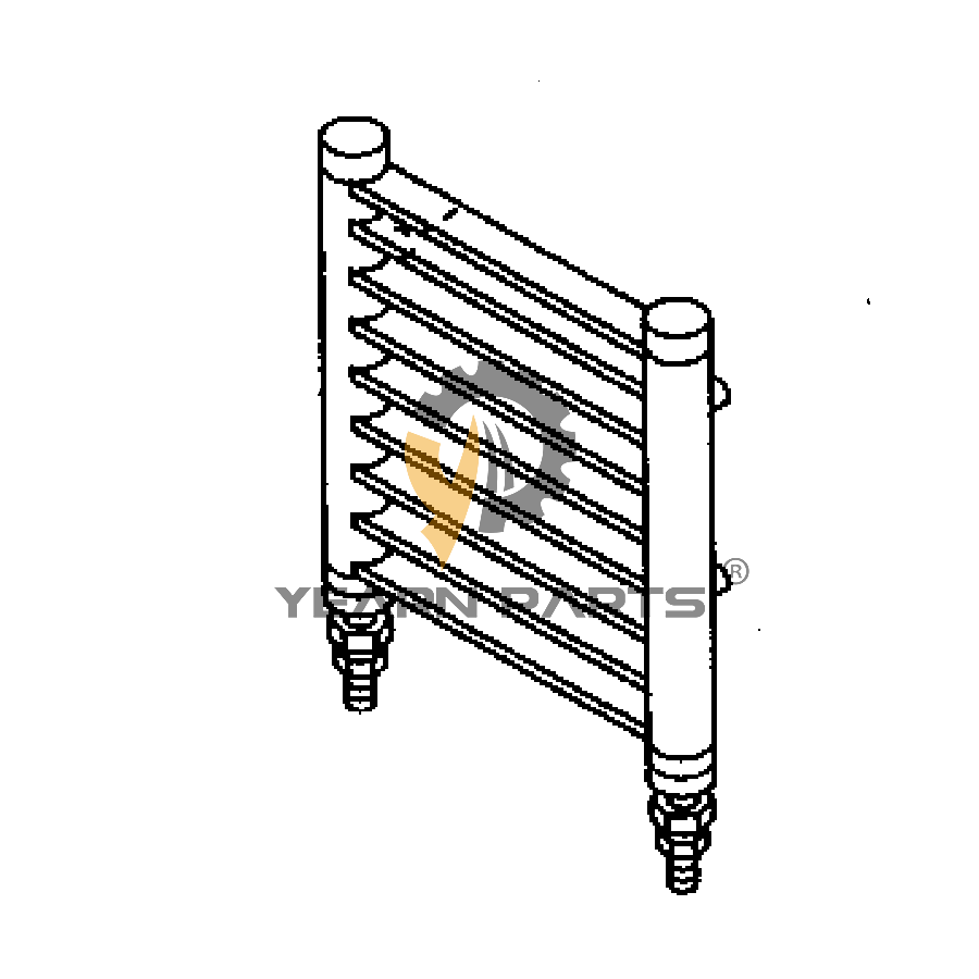 Transmission Pump Oil Cooler 4335611 for Hitachi Excavator EX1100-3 EX1200-5 EX1200-5C EX1200-5D EX1800-3 EX1900-5 EX2500 EX2500-5 EX3500 EX3600-5 EX5500 EX5500-5 EX8000