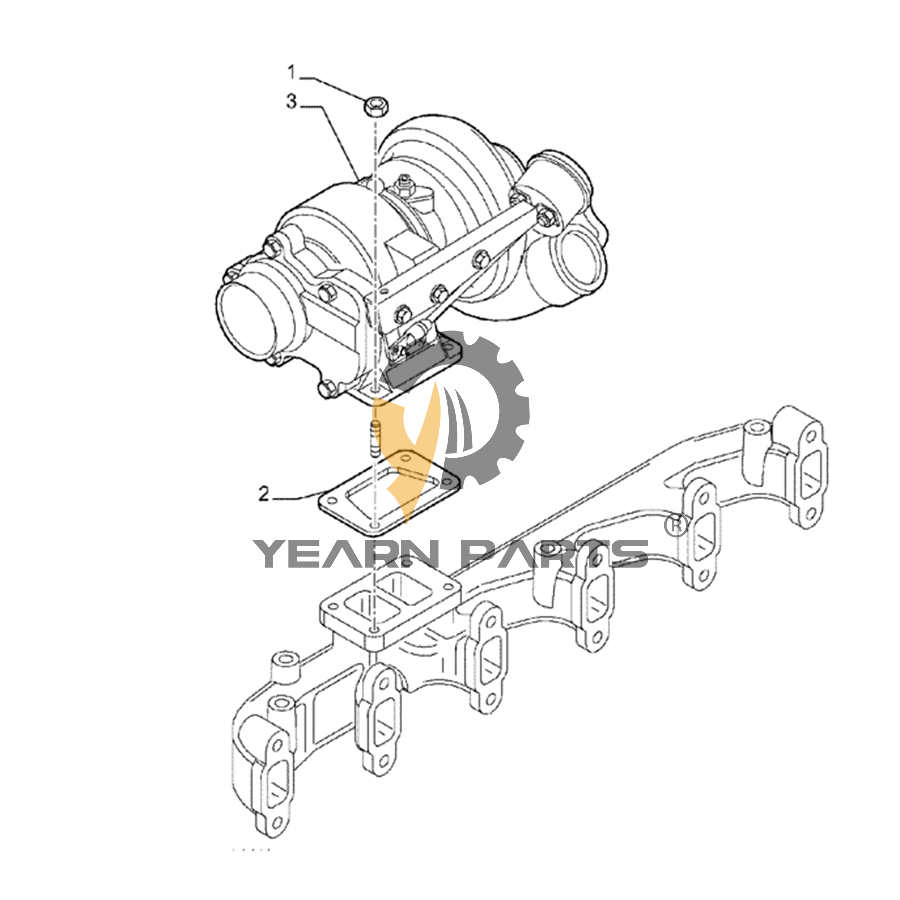 Turbocharger 6905080 for New Holland Excavator E195W MH5.6