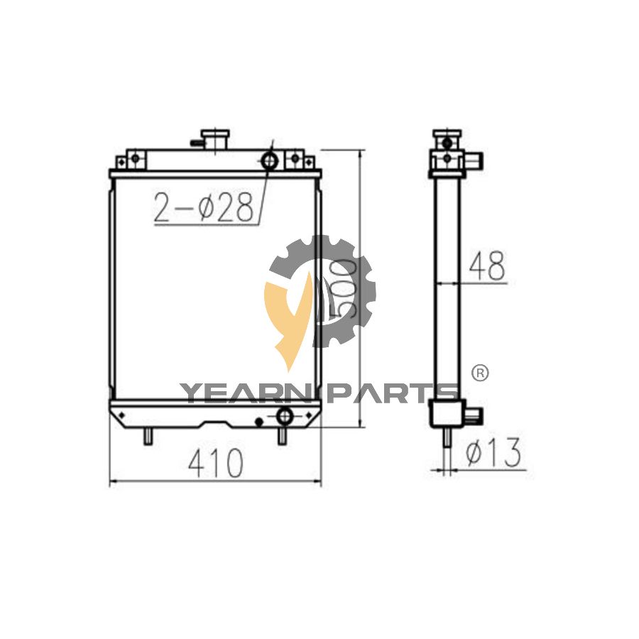 Water Tank Radiator Core ASS'Y 119254-44510 11925444510 for Yanmar GP8 GP10