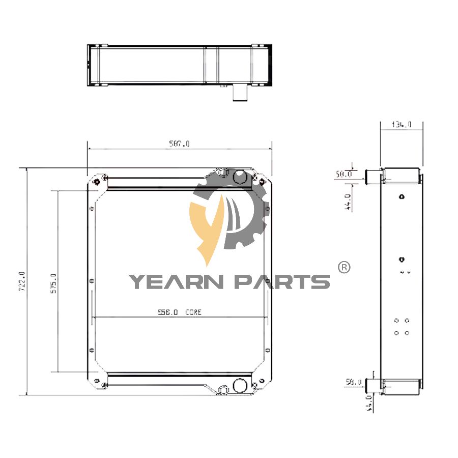 Water Tank Radiator 30925452 for JCB Excavator .714 718 714 3185 3185ABS FASTRAC 3155 FASTRAC 3185 FASTRAC 3185ABS