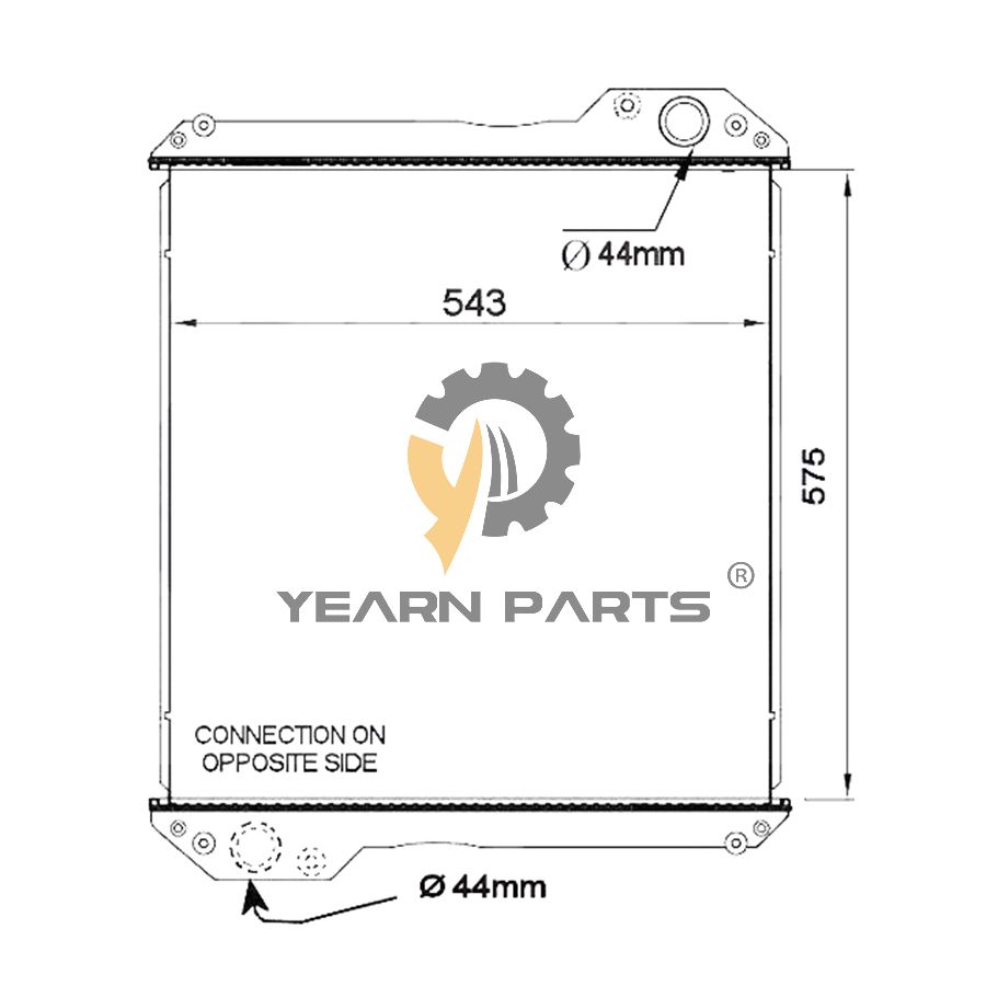 Water Tank Radiator 30925453 for JCB Excavator 2140 FASTRAC 2140