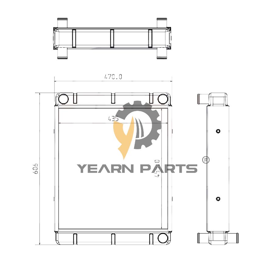 Water Tank Radiator 30925510 for JCB Excavator  TLT 30D TLT 30G TLT 25G TLT 20G TLT 30D 4WD TLT 25D