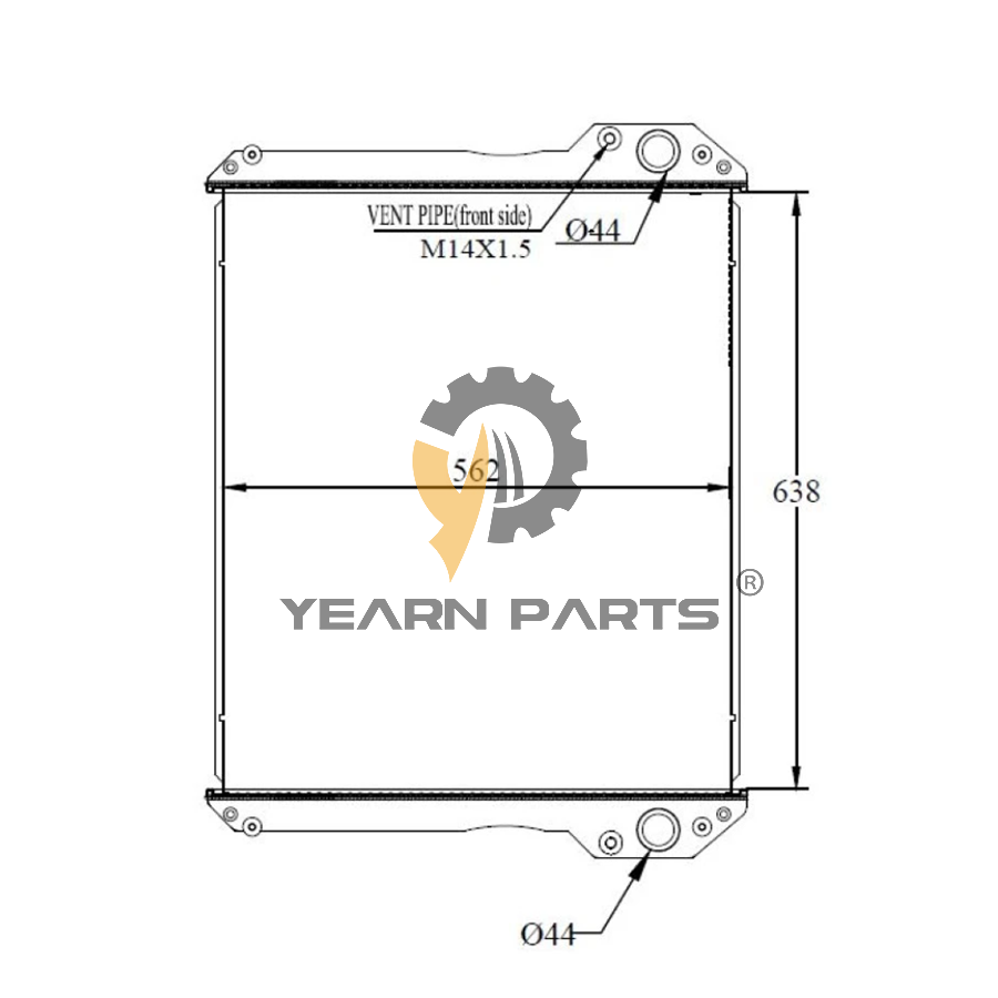 Water Tank Radiator 30925728 30-925728 30925728 for JCB Excavator .714 718 714 722 .722 .718