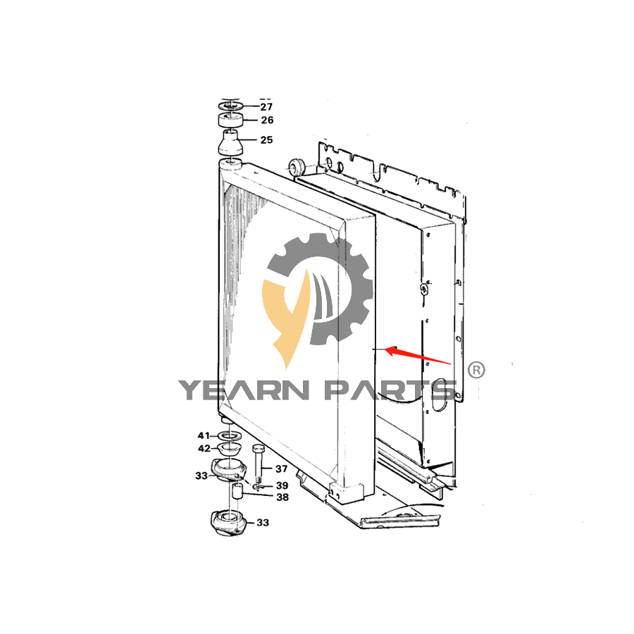 Water Tank Radiator VOE4775490 for Volvo Loader L120 L120B VOLVO BM L120C L120C VOLVO BM L120D