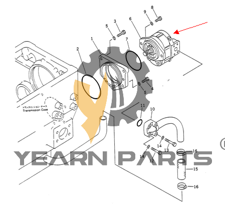 Pilot Gear Pump ASS'Y 705-11-29010 for Komatsu Dump Truck HD200D-3