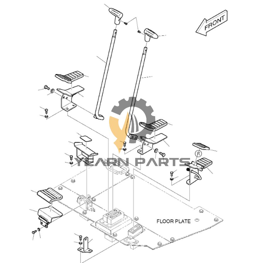 Foot Pedal Valve K1013952C for Doosan Daewoo DX27Z DX30Z DX35Z Excavator
