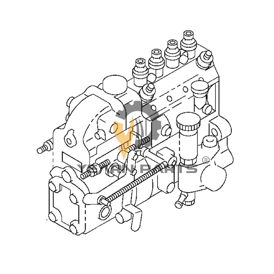 Fuel Injection Pump 8944368943 8971385560 Hitachi EX90 Excavator with Isuzu 4BD1 Engine
