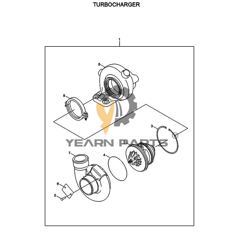 Turbocharger XJAF-02579 XJAF02579 for Hyundai Excavator R110-7A