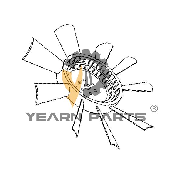 Cooling Fan 11QA-00040 for Hyundai Excavator R300LC-9A R320LC-9 R380LC-9 R380LC-9DM R380LC-9MH R430LC-9