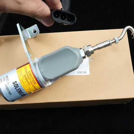 24V Fuel Shutoff Stop Solenoid Valve C5295567 410Y164 for Cummins 6CT 8.3C