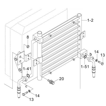 AC Condenser 11M6-54030 for Hyundai Excavator R55-3 R55W-3