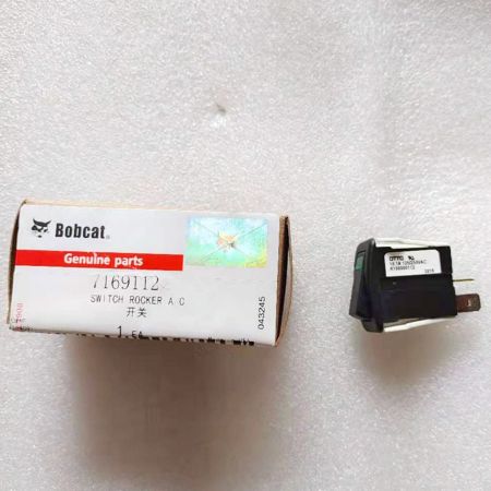 A/C Switch Rocker 7169112 for Bobcat 331 334 335 337 341 430 435 E25 E26 E32 E35 E42 E45 E50 E55