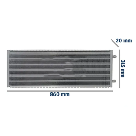 Air Conditioning Condenser AT207545 for John Deere 700J 850J 750J 550J 450J 450H 650H 550H 650J