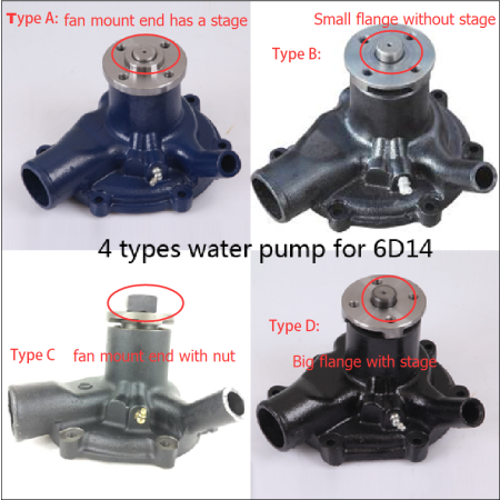 Water Pump VAME037791 ME037791 for Kobelco K907D K907LC Mitsubishi Engine 6D14 6D15