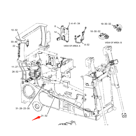 Chassis Wiring Harness 381-3299 3813299 for Caterpillar CAT Track Type Tractor D7R XR Engine C9