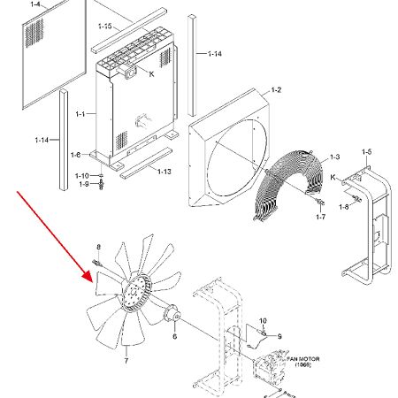 Вентилятор охлаждения 11QA-03160 для экскаватора Hyundai R330LC-9A R330LC-9A R380LC-9A R430LC-9A