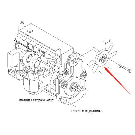 Вентилятор охлаждения 14E7-01720 для экскаватора Hyundai R450LC-3(#1001-)